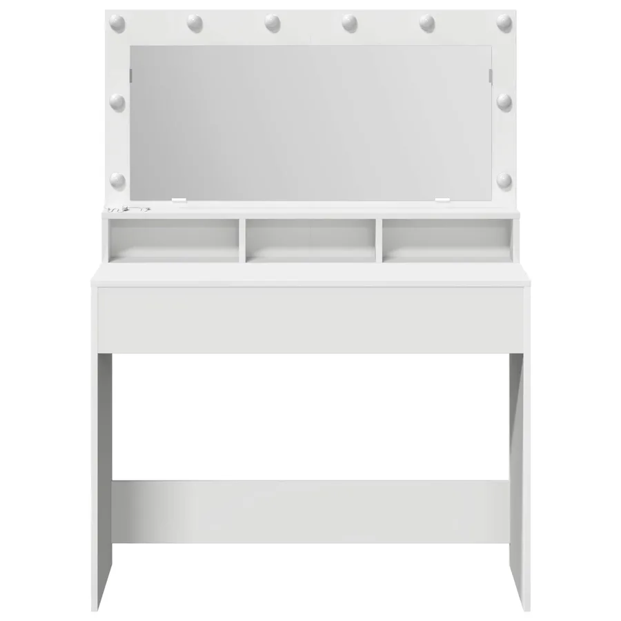 Table de Toilette Blanc 100 x 41 x 135 cm Bois d'ingénierie - 5