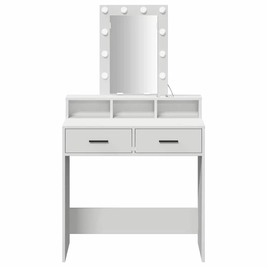 Table de Toilette Blanc 79 x 41 x 140 cm Bois d'ingénierie - 5