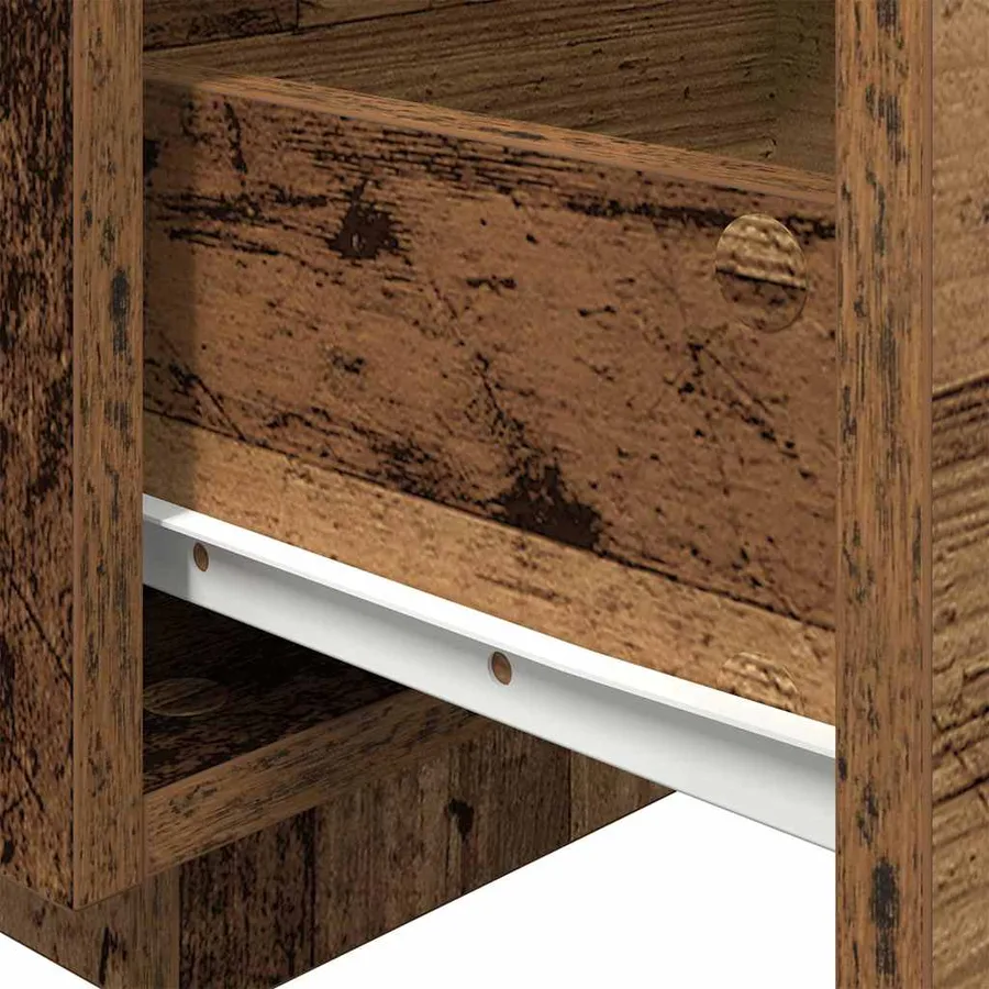 Cabinet de chevet Bois ancien 40 x 39 x 37 cm Bois d'ingénierie - 9