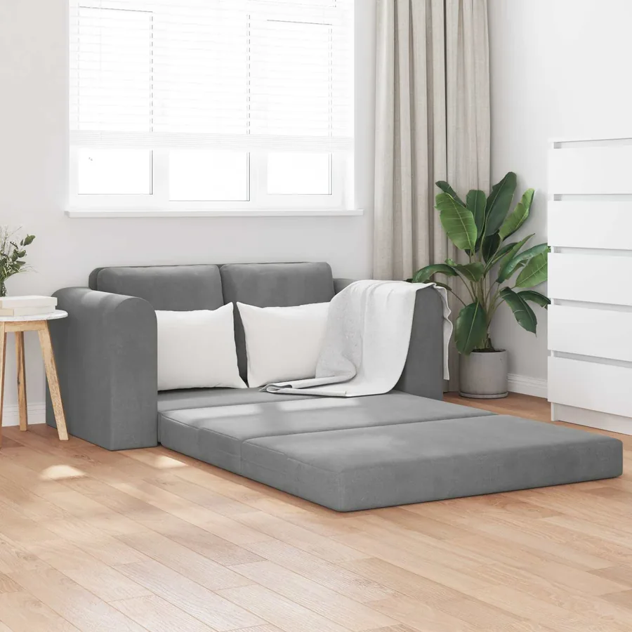 Canapé-Lit Gris foncé 148 x 71 x 83 cm Velours