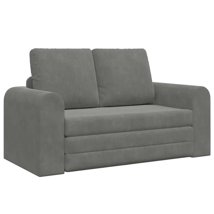 Canapé-Lit Gris foncé 148 x 71 x 83 cm Velours - 2