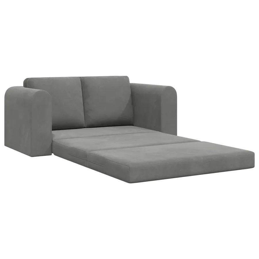 Canapé-Lit Gris foncé 148 x 71 x 83 cm Velours - 4