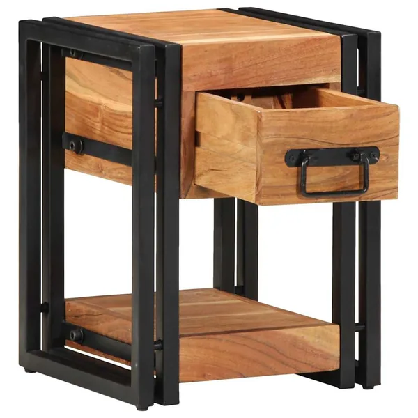 Cabinet de chevet Marron 30 x 30 x 40 cm Bois d'Acacia Massif