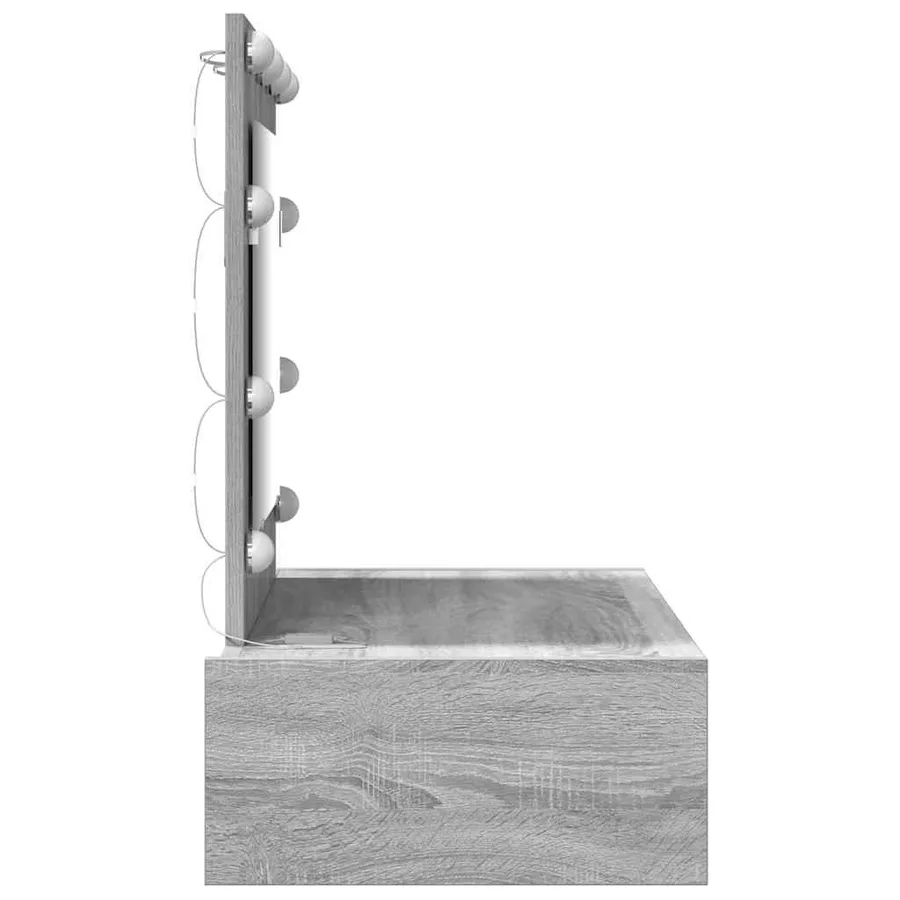 Table de Toilette Gris 83 x 40 x 70 cm Bois d'ingénierie - 6