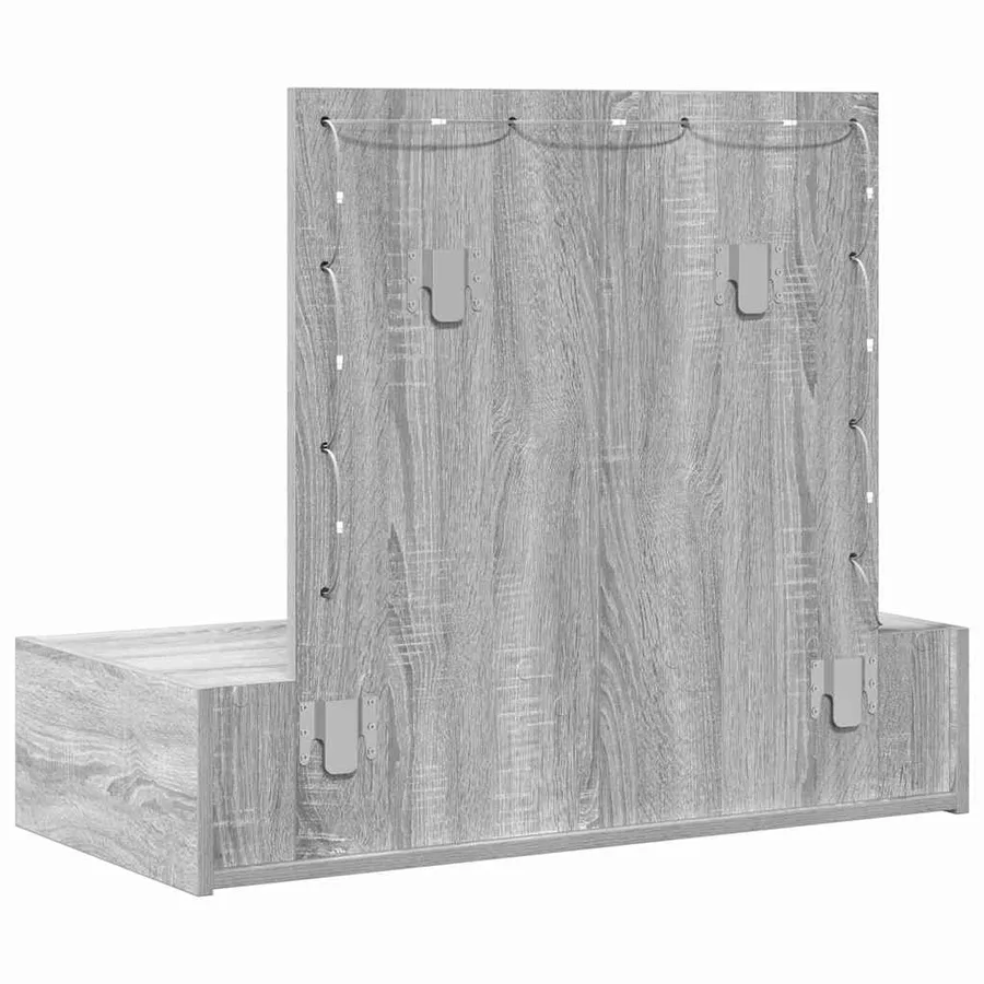 Table de Toilette Gris 83 x 40 x 70 cm Bois d'ingénierie - 7