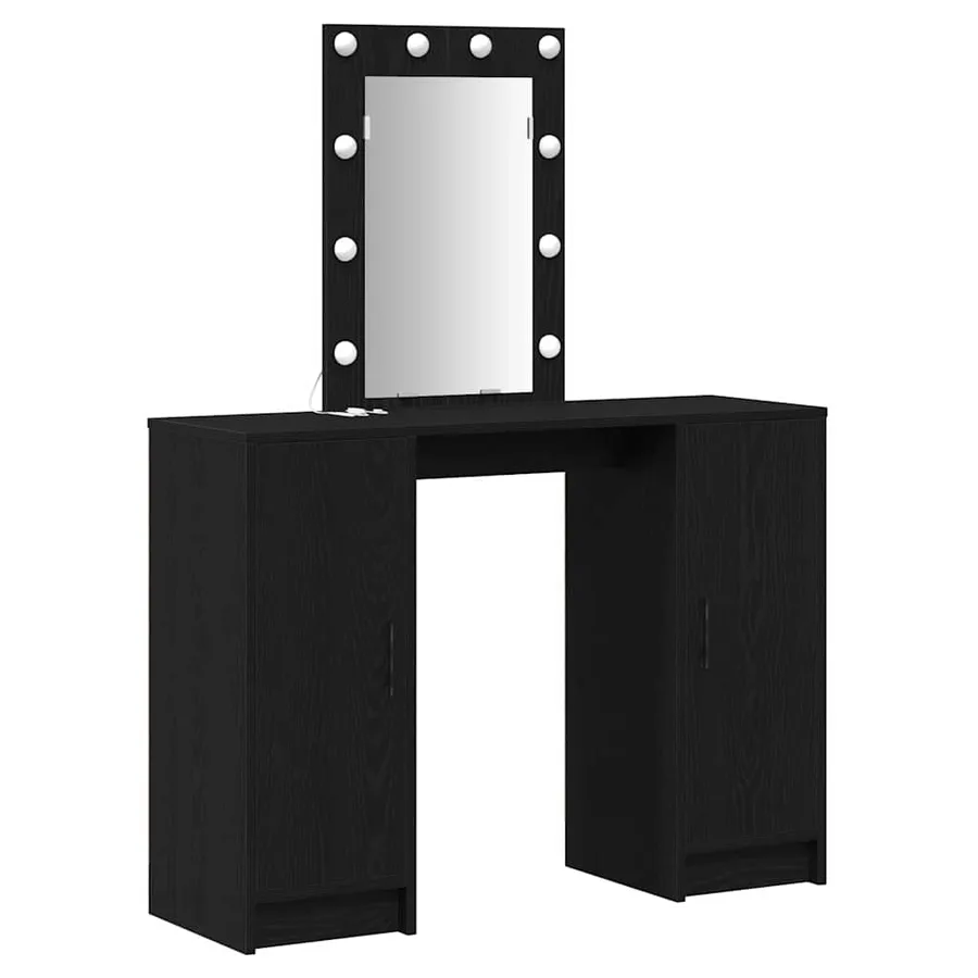 Table de Toilette Noir 102 x 33 x 135 cm Bois d'ingénierie - 2