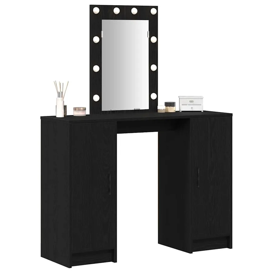 Table de Toilette Noir 102 x 33 x 135 cm Bois d'ingénierie - 3