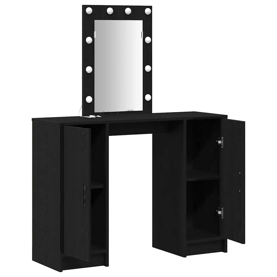 Table de Toilette Noir 102 x 33 x 135 cm Bois d'ingénierie - 4