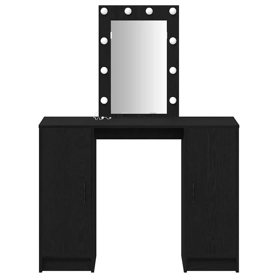 Table de Toilette Noir 102 x 33 x 135 cm Bois d'ingénierie - 5