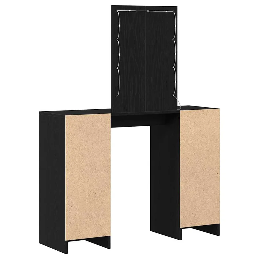 Table de Toilette Noir 102 x 33 x 135 cm Bois d'ingénierie - 7