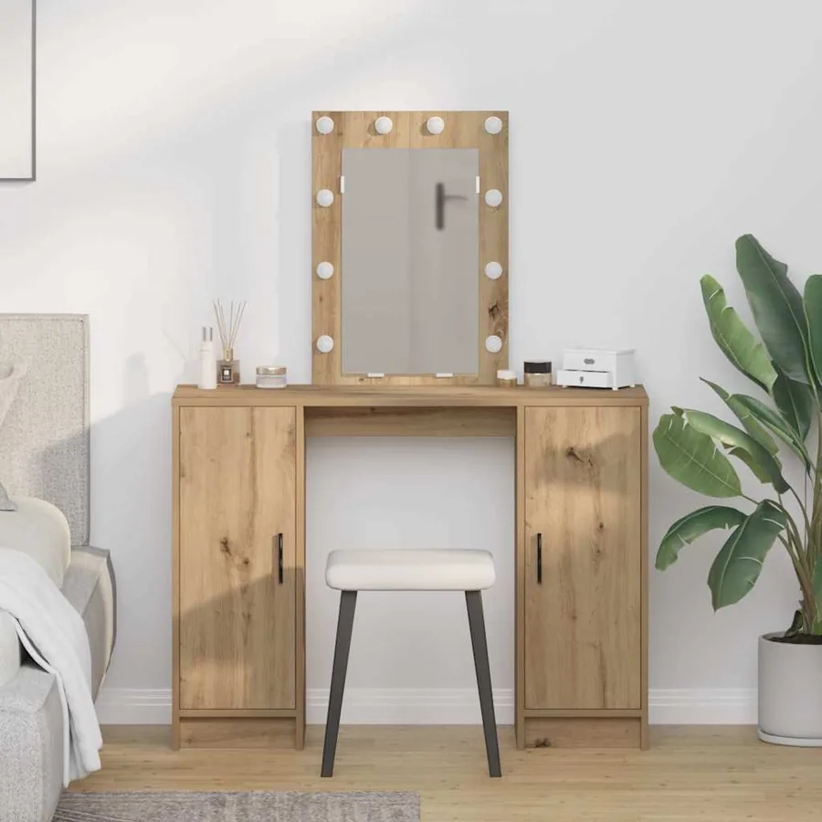 Table de Toilette Marron 102 x 33 x 135 cm Bois d'ingénierie