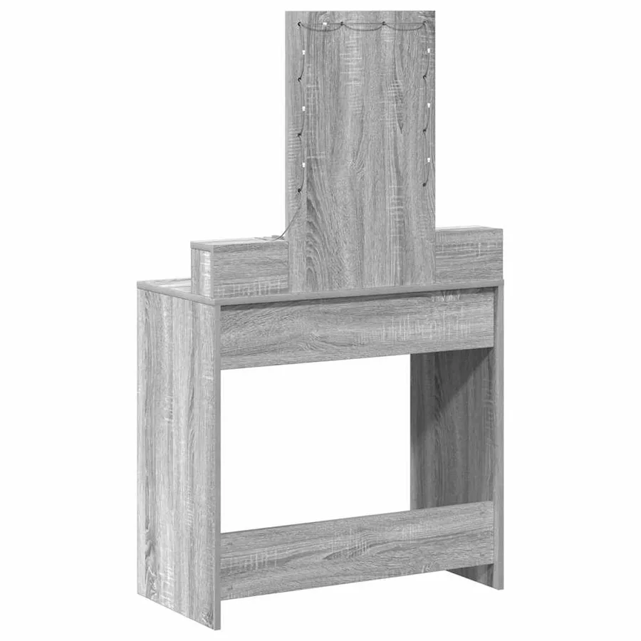 Table de Toilette Gris 79 x 41 x 140 cm Bois d'ingénierie - 7