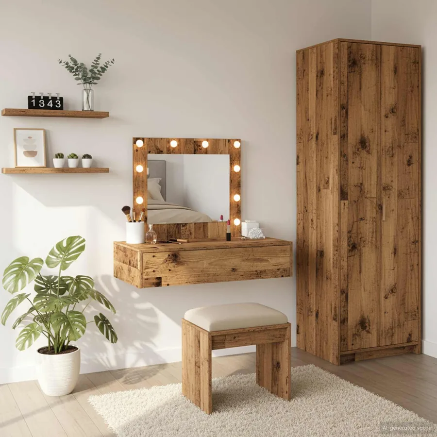 Table de Toilette Marron 83 x 40 x 70 cm Bois d'ingénierie