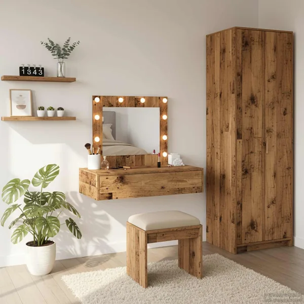 Table de Toilette Marron 83 x 40 x 70 cm Bois d'ingénierie