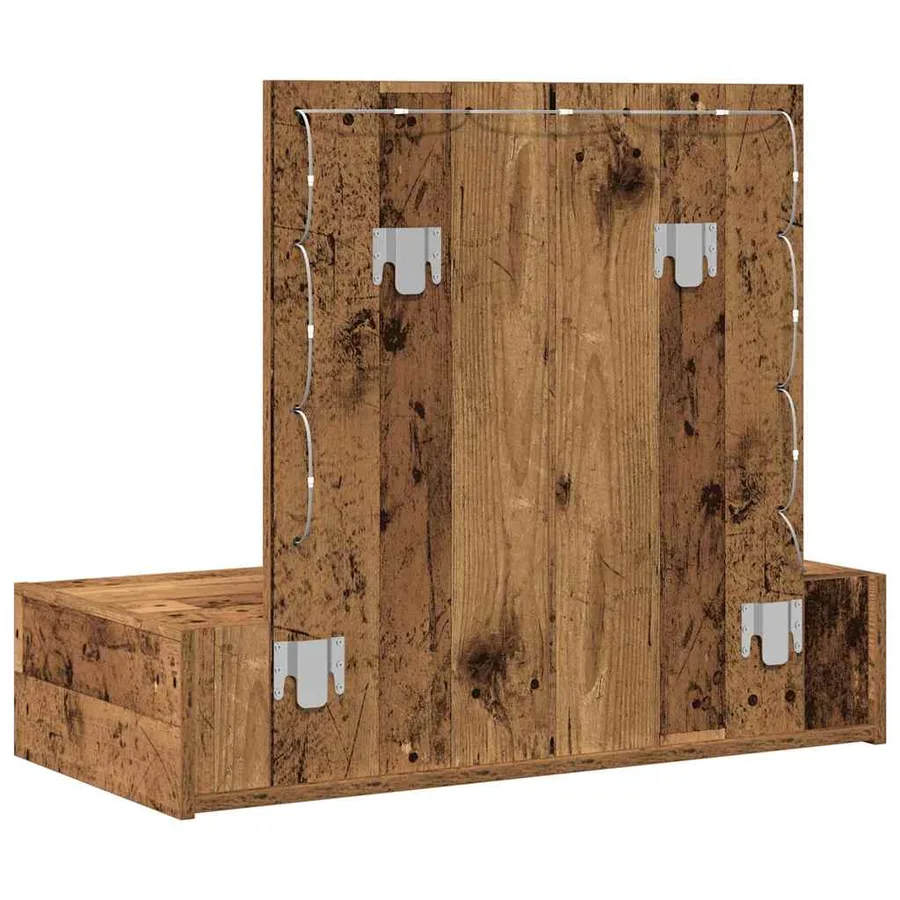Table de Toilette Marron 83 x 40 x 70 cm Bois d'ingénierie - 7