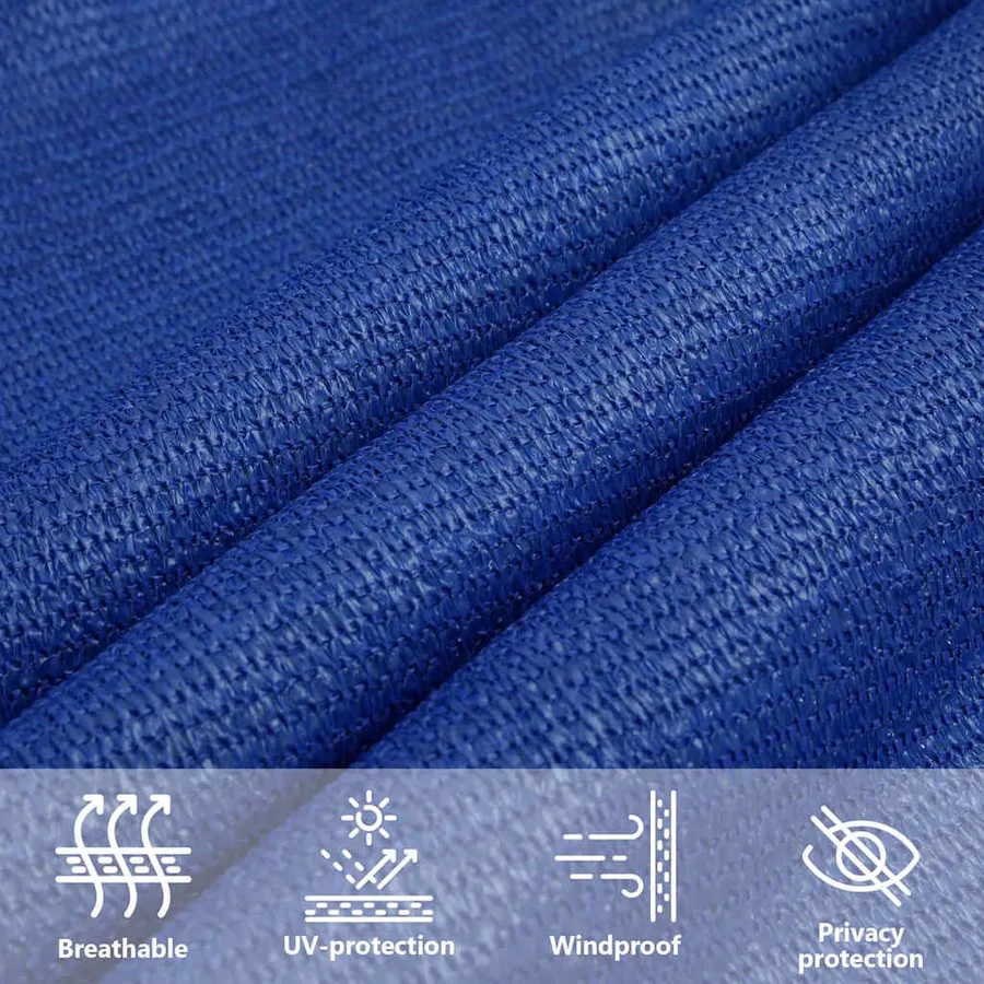 Voile d'ombrage 160 g/m² rectangulaire bleu 5x8 m PEHD - 11