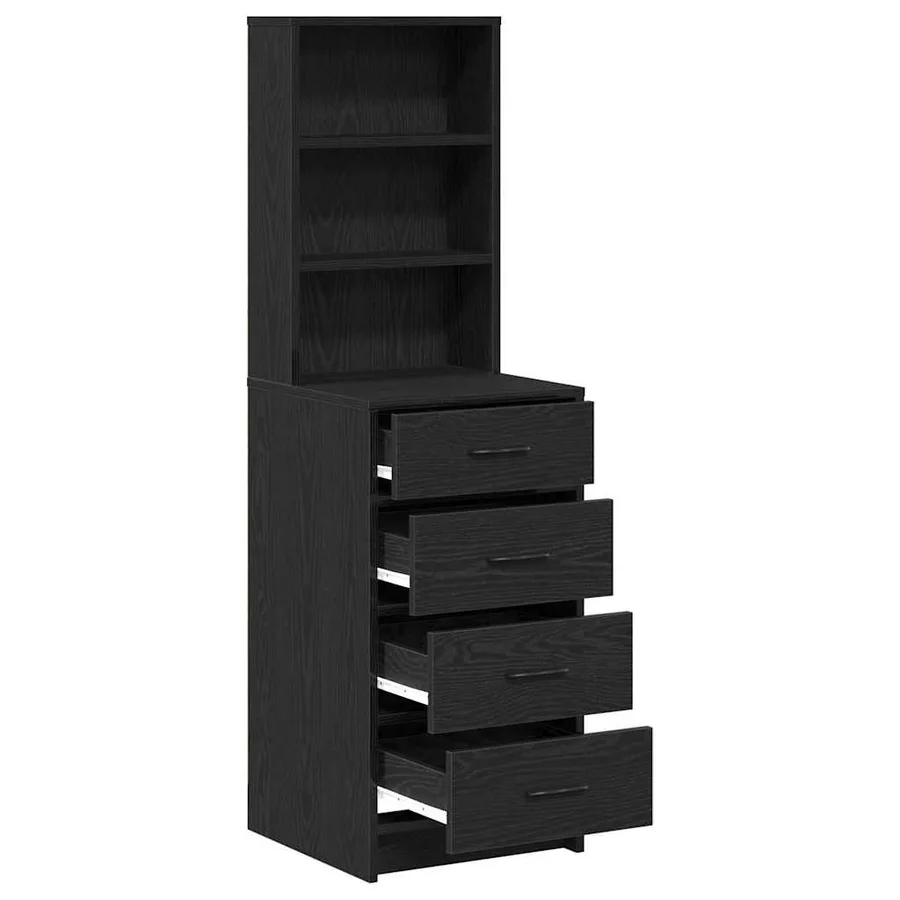 Haut Armoire Chêne noir 40 x 41 x 135 cm Bois d'ingénierie - 5