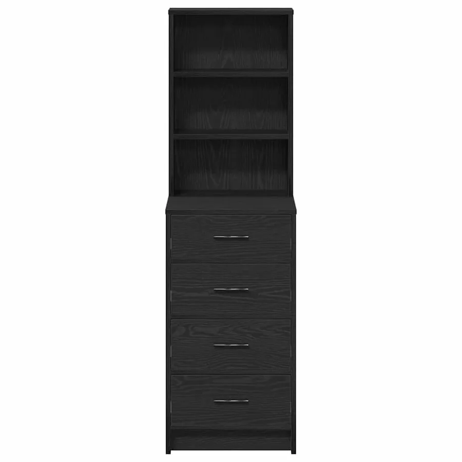 Haut Armoire Chêne noir 40 x 41 x 135 cm Bois d'ingénierie - 7