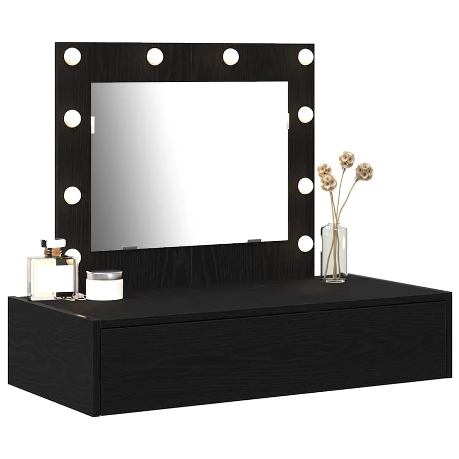 Table de Toilette Noir 83 x 40 x 70 cm Bois d'ingénierie - 3