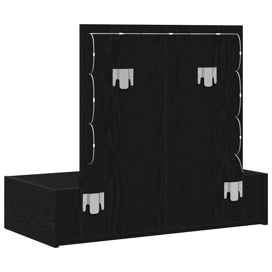 Table de Toilette Noir 83 x 40 x 70 cm Bois d'ingénierie - 7