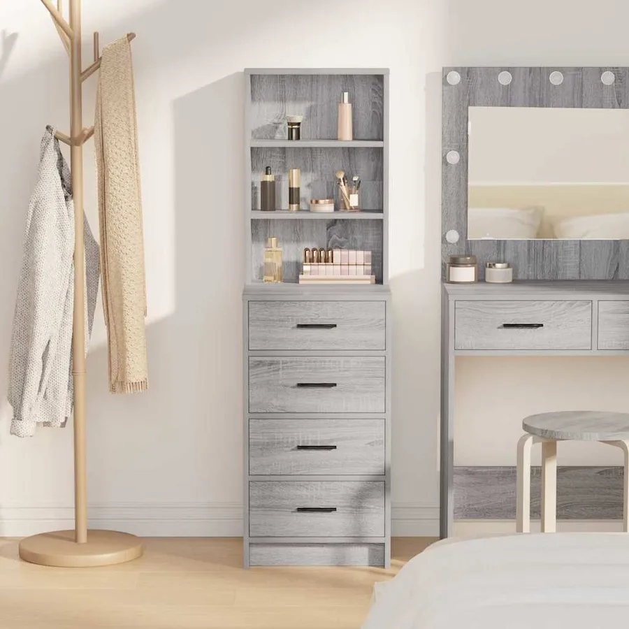 Haut Armoire Sonoma gris 40 x 41 x 135 cm Bois d'ingénierie - 4