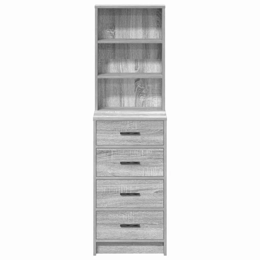 Haut Armoire Sonoma gris 40 x 41 x 135 cm Bois d'ingénierie - 6