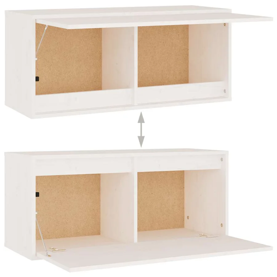 Meubles TV 4 pcs Blanc Bois massif de pin - 6