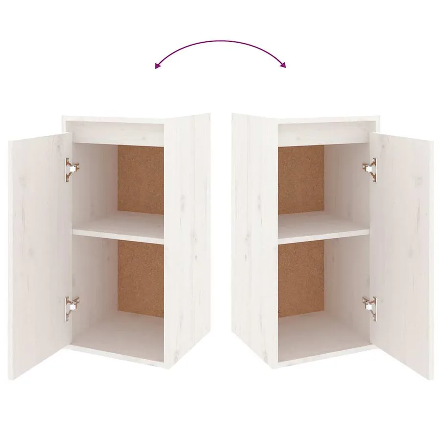 Meubles TV 4 pcs Blanc Bois massif de pin - 8