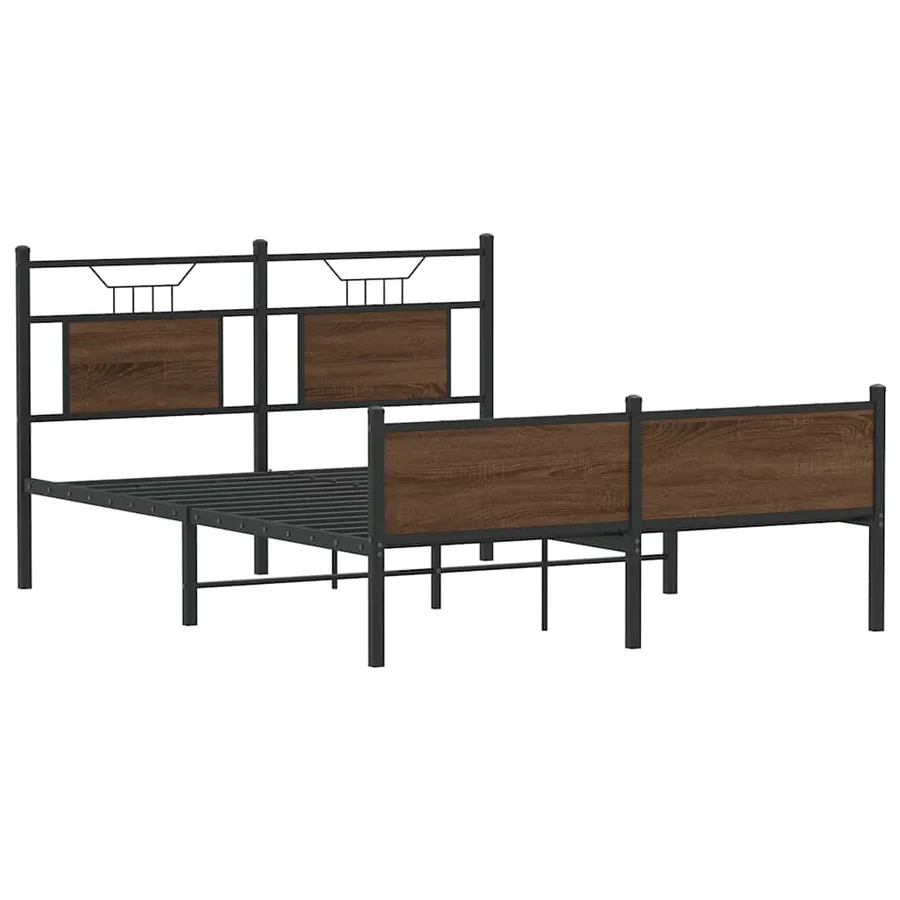 Cadre de lit sans matelas chêne marron 140x200 cm - 3