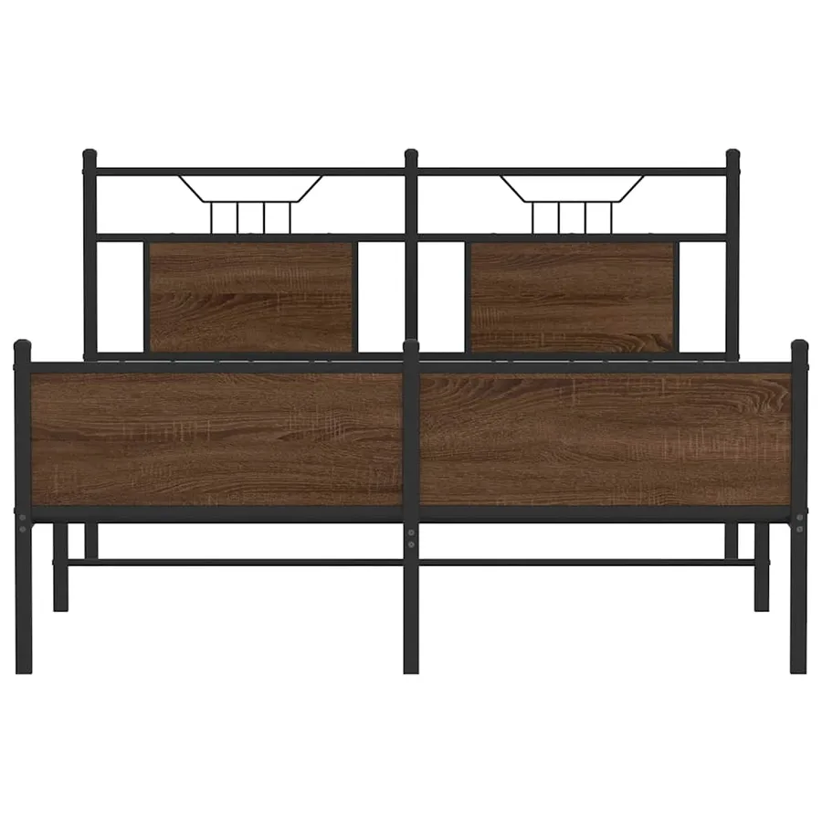Cadre de lit sans matelas chêne marron 140x200 cm - 6