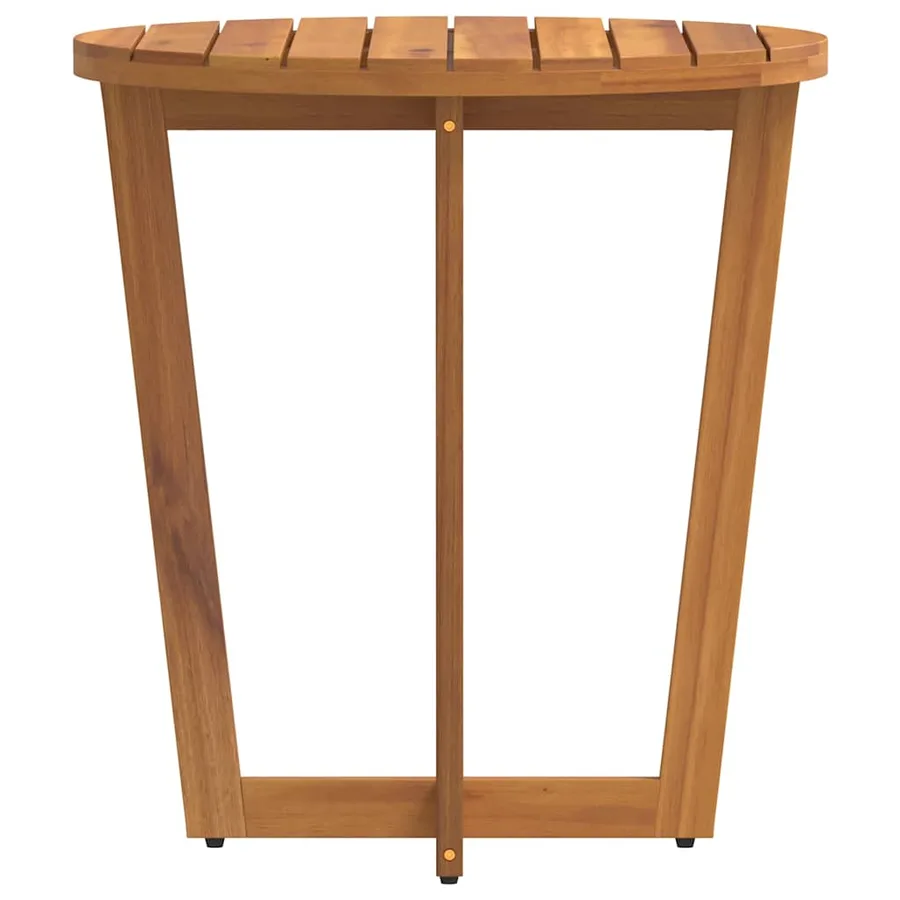 Table d'appoint de jardin ronde Ø70x75 cm en bois massif d'acacia - 6