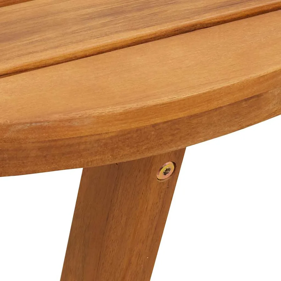 Table d'appoint de jardin ronde Ø70x75 cm en bois massif d'acacia - 9