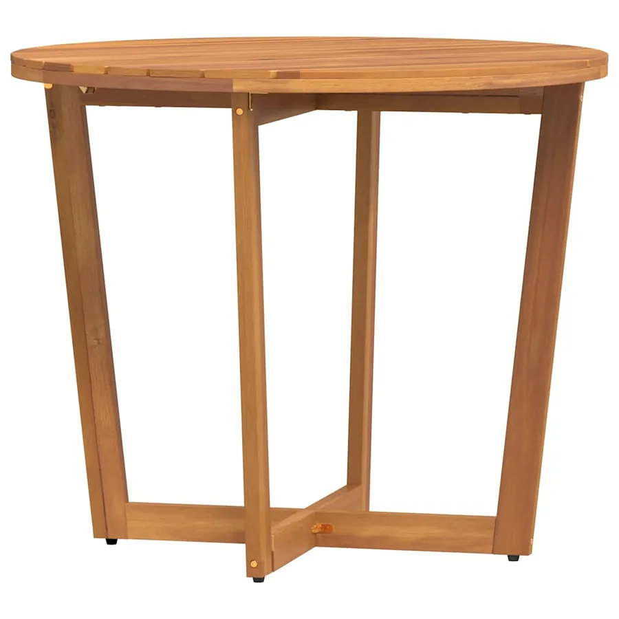 Ensemble de salle à manger de jardin 5 pcs en bois massif d'acacia - 5