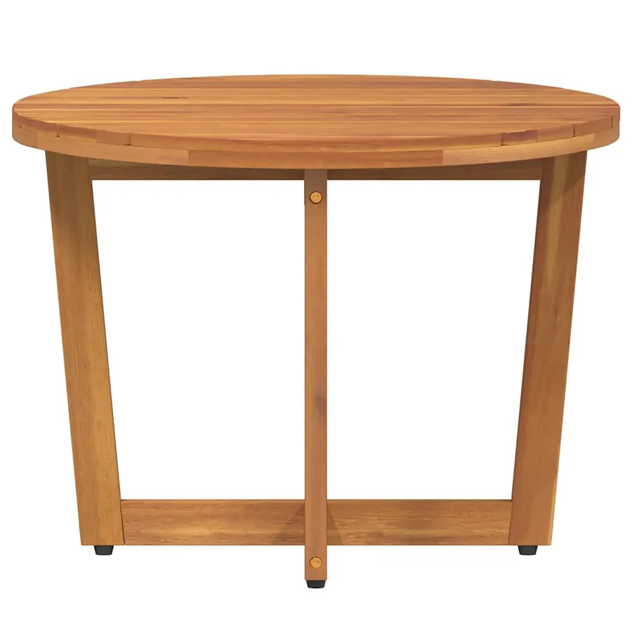 Table d'appoint de jardin ronde Ø55x40 cm en bois d'acacia massif - 5