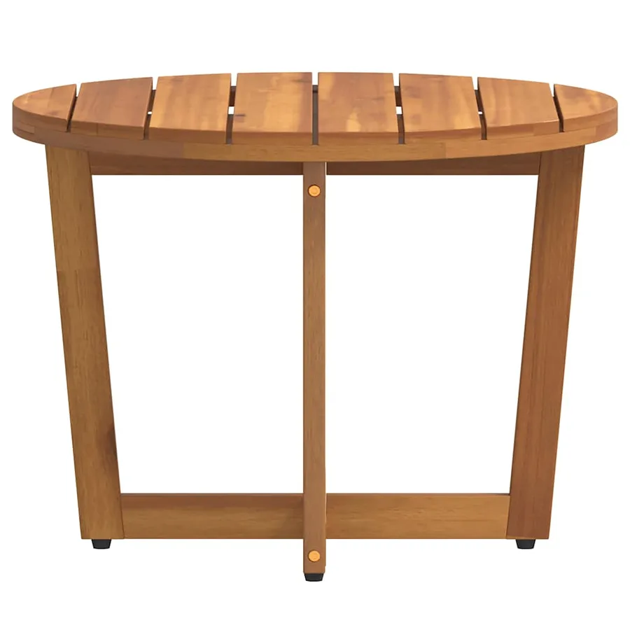 Table d'appoint de jardin ronde Ø55x40 cm en bois d'acacia massif - 6