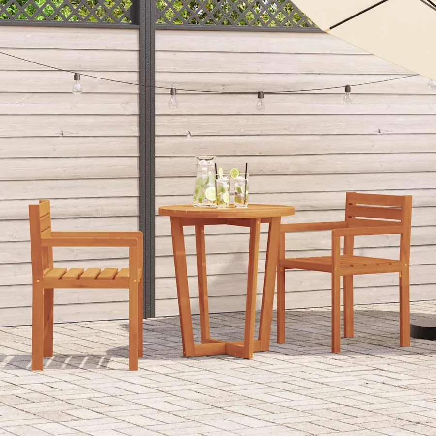 Chaises de jardin 2 pièces 50x53x80 cm Bois massif Acacia