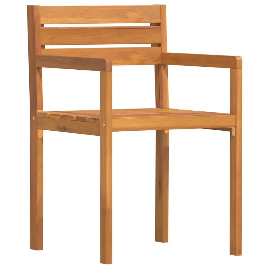 Chaises de jardin 2 pièces 50x53x80 cm Bois massif Acacia - 4