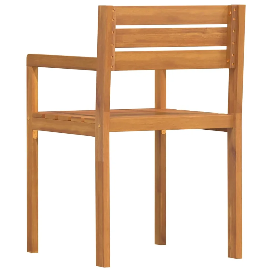 Chaises de jardin 2 pièces 50x53x80 cm Bois massif Acacia - 7