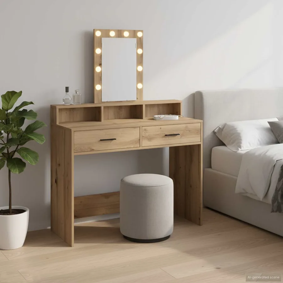 Table de Toilette Marron 100 x 41 x 140 cm Bois d'ingénierie