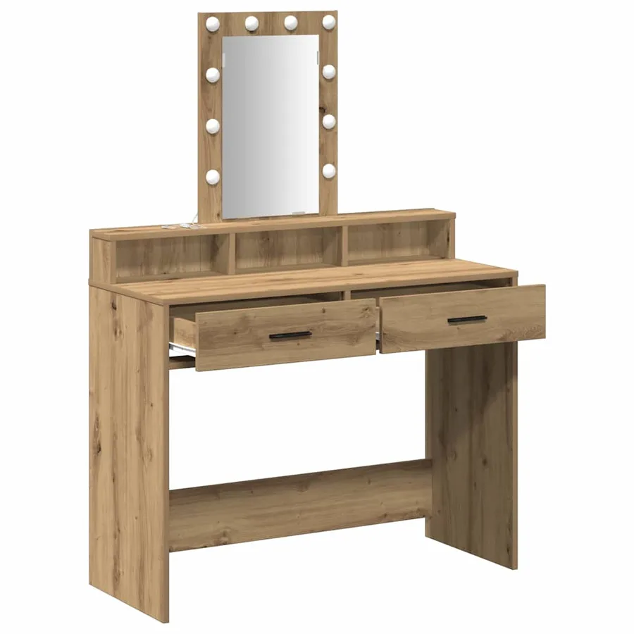 Table de Toilette Marron 100 x 41 x 140 cm Bois d'ingénierie - 4