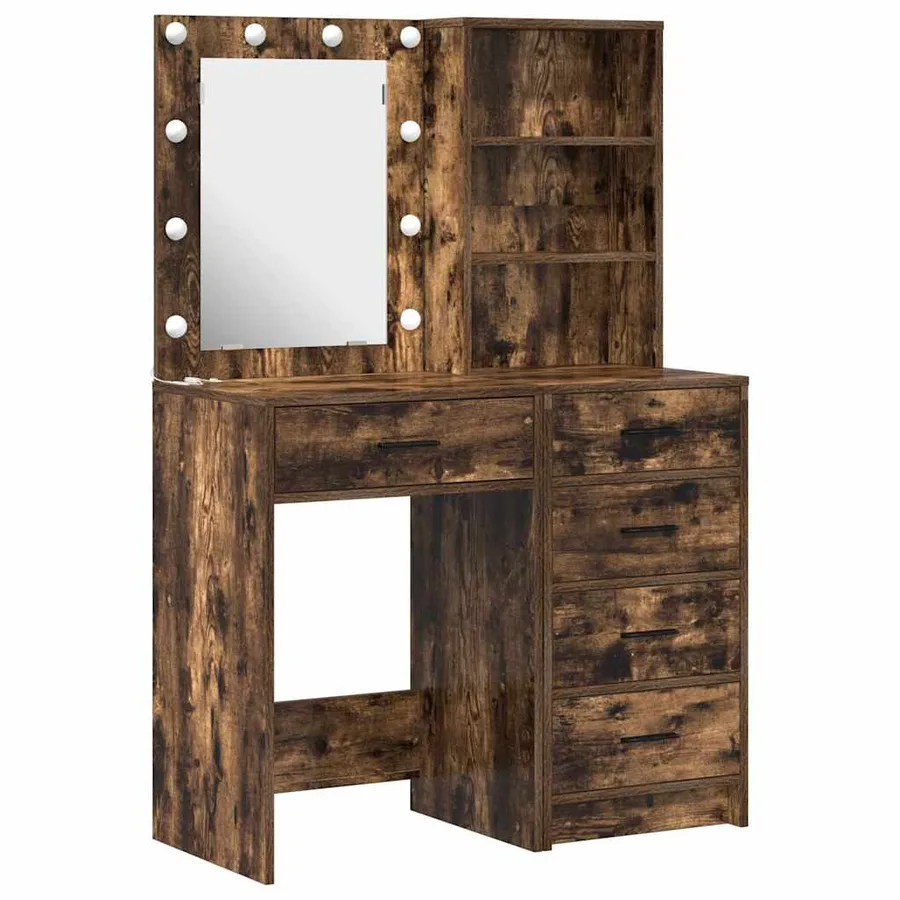 Table de Toilette avec tiroir 2 pcs Marron 50 x 41 x 135 cm - 2