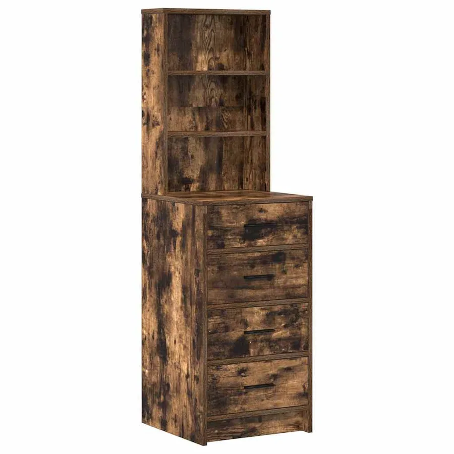Table de Toilette avec tiroir 2 pcs Marron 50 x 41 x 135 cm - 6