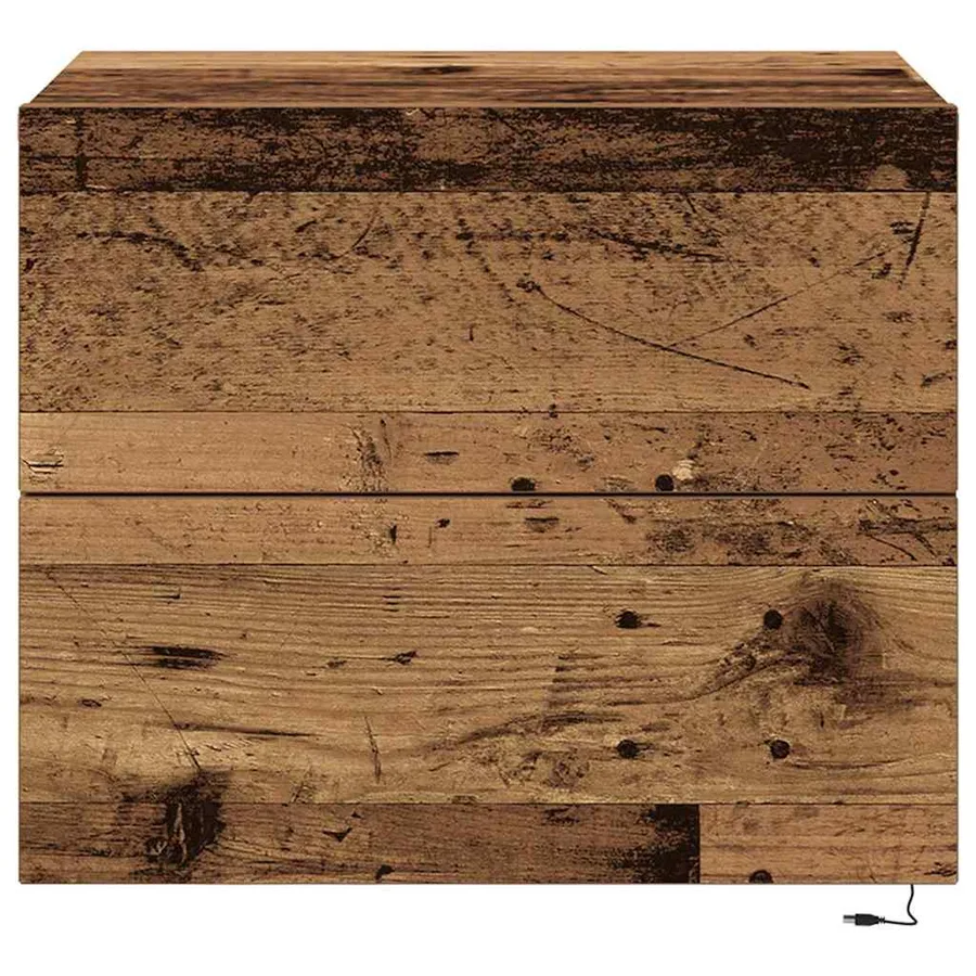 Cabinet de chevet Bois ancien 50 x 39 x 41 cm Bois d'ingénierie - 6