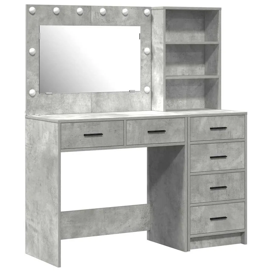 Table de Toilette Gris 78.5 x 41 x 135 cm Bois d'ingénierie - 2