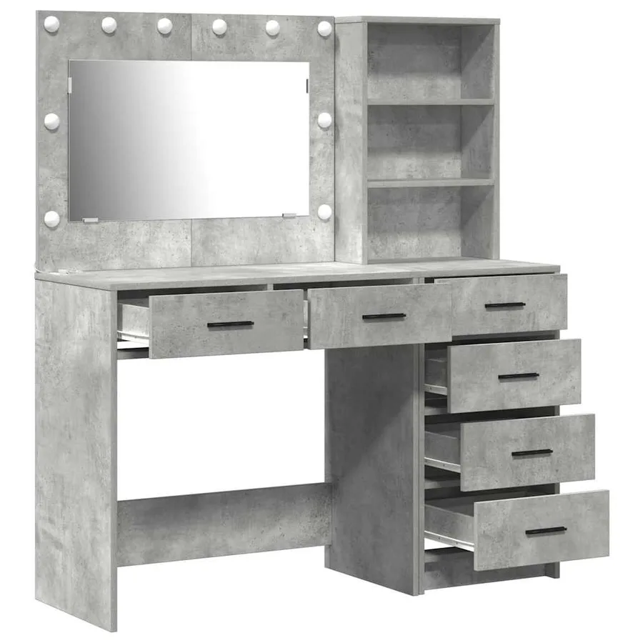 Table de Toilette Gris 78.5 x 41 x 135 cm Bois d'ingénierie - 7