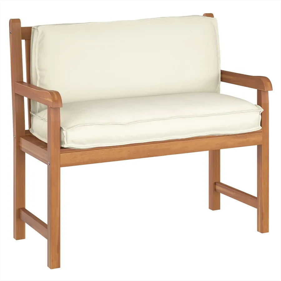 Coussin Crème 120 x 40 x 12 cm Tissu Oxford - 2