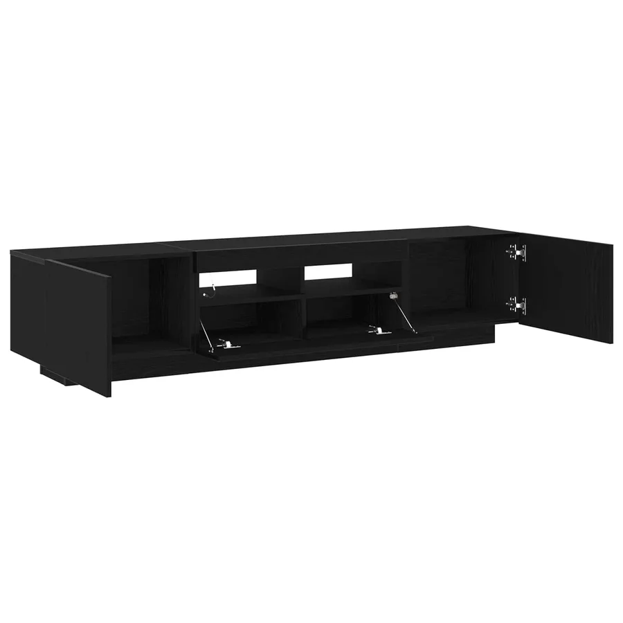 Ensemble meuble TV Montage mural 2 pcs Noir 180 x 35 x 40 cm - 4