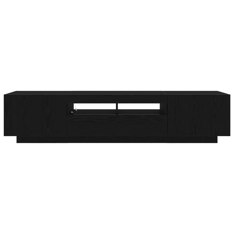Ensemble meuble TV Montage mural 2 pcs Noir 180 x 35 x 40 cm - 5
