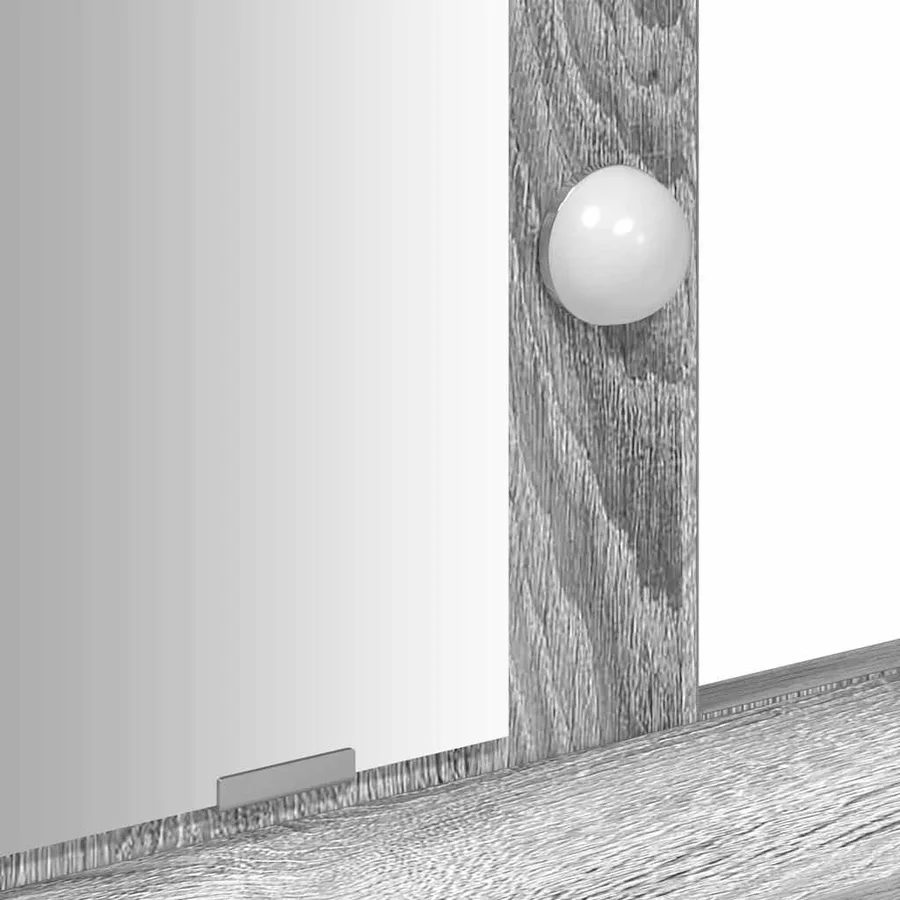 Table de Toilette Gris 100 x 41 x 140 cm Bois d'ingénierie - 9