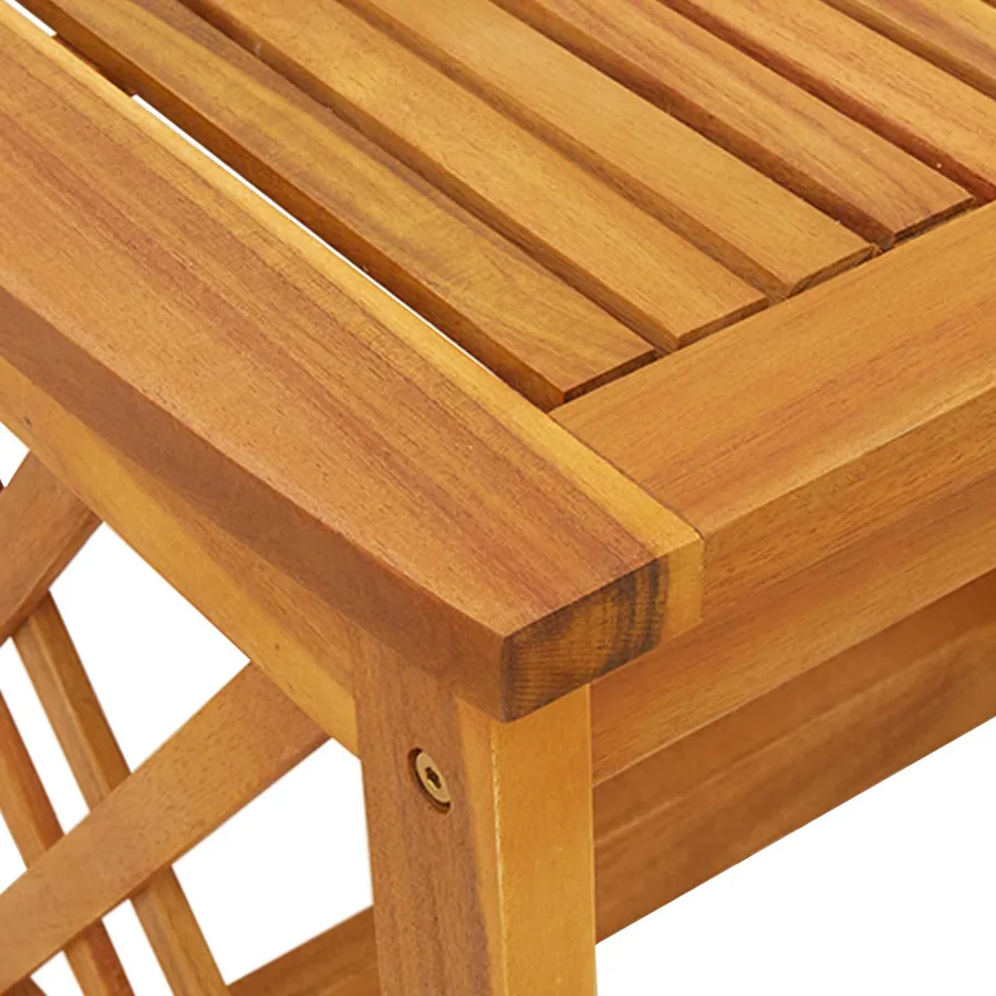 Table d'appoint Bois d'Acacia Massif Huile Naturelle - 6